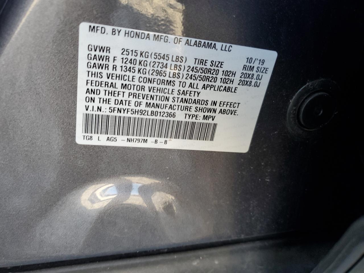 Honda Pilot Touring Image 7