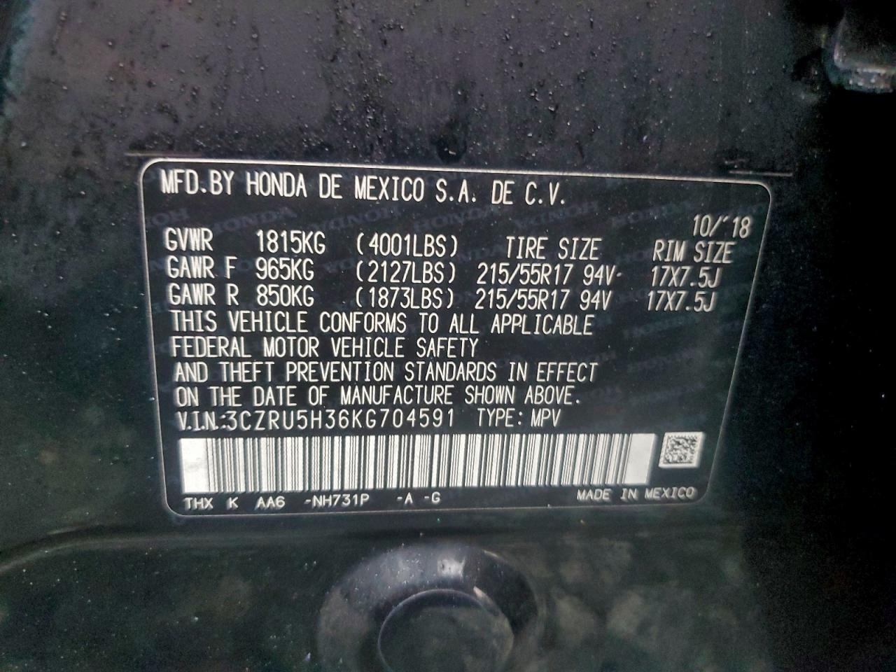 Honda HR-V Lx Image 13