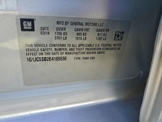 Chevrolet Sonic Lt Image 12